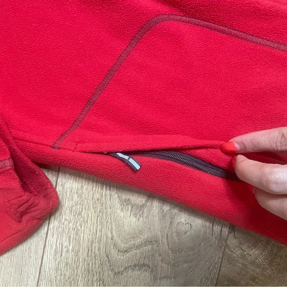 COLUMBIA Full-zip fleece Jacket red/boys youth size L/G